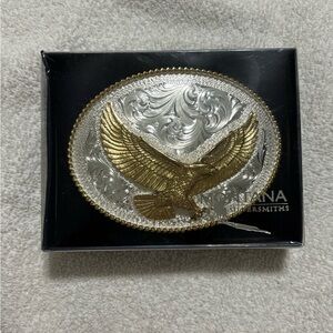 Montana Silversmiths Gold and Silver Eagle Belt Buckle